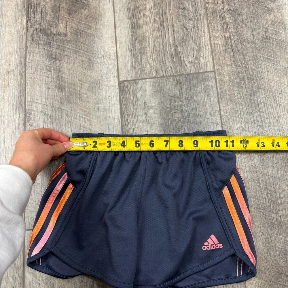 adidas Navy Running Shorts with Pink &‎ Orange Accents